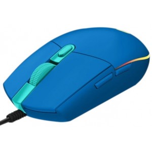 Gaming Mouse Logitech G102 Lightsync, Optical, 200-8000 dpi, 6 buttons, Ambidextrous, RGB, Blue USB