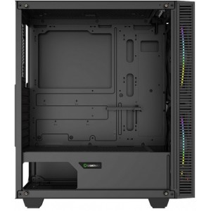 Case ATX GAMEMAX Black Hole, w/o PSU, 2x200mm ARGB fans, PWM hub,Transparent panel, USB3.0, Black