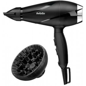 Hair Dryer Babyliss 6713E, 2200W, 2 speeds, 2 heat modes, ionic, black silver