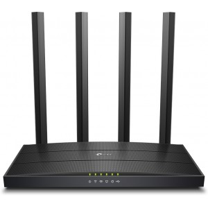 TP-LINK  Archer C6U  AC1200 Dual Band Wireless Gigabit Router, Atheros, 867Mbps at 5Ghz + 300Mbps at 2.4Ghz, 802.11ac/a/b/g/n, MU-MIMO, 1 Gigabit WAN + 4 Gigabit LAN, USB for 4G modem/Media/FTP server, 4 external antennas + 1 internal antenna