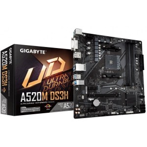 Материнская плата GIGABYTE GA-A520M-DS3H, Socket AM4, AMD A520, mATX