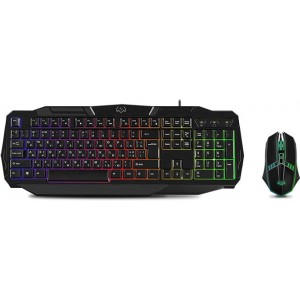 Gaming Keyboard & Mouse SVEN GS-9100, Splash proof, Fn key, Backlighting, Black, USB