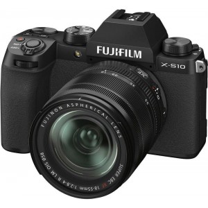 Fujifilm X-S10 + XF18-55mm, 26.1 Mpix, 23.5mm x 15.6mm (APS-C) X-Trans CMOS 4; ISO 51200; IBIS (Sensor Shift); UHD 4K/30fps 8-10 bit Video; 425-point hybrid AF System; X-Processor Pro 4 Engine; RAW+JPEG; WI-FI & Bluetooth Ver. 4.2; 3,69 EVF; 3,0 LCD 1040
