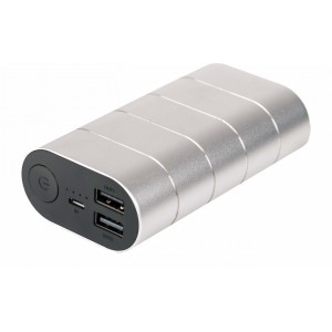 10000mAh Power bank - Verbatim USB-A & Micro B, Output: 5V / 2.1A , Metal design, Grey