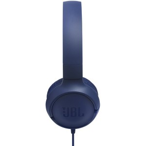 JBL TUNE 500 Blue On-ear Headset with microphone, Dynamic driver 32 mm, Frequency response 20 Hz-20 kHz, 1-button remote with microphone, JBL Pure Bass sound, Tangle-free flat cable, 3.5 mm jack, Blue