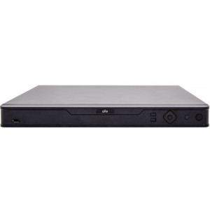 UNV NVR304-16E-B, 16-ch, 4 SATA, Incoming Bandwidth 160Mbps, 16 x 1080P@30 / 8 x 4MP@30 / 4 x 4K@30, Dual Network interface,  Audio In/Out 1/1, Alarm In/Out 16/4, 1U, H.265&4K