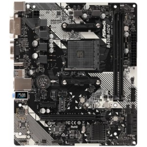 Материнская плата ASRock  B450M-HDV R4.0  mATX, AM4, AMD B450