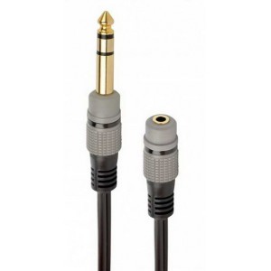 Audio adapter 6.35 mm jack to 3-pin*3.5 mm socket, 0.2 m, Cablexpert A-63M35F-0.2M