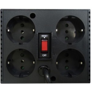 Stabilizer Voltage PowerCom  TCA-2000, 2000VA/1000W, Black, 4 Shuko socket