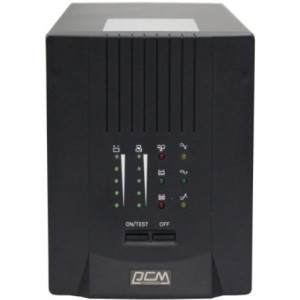 UPS PowerCom SPT-1000, 1000VA/800W, Smart Line Interactive, Pure Sinewave, LCD, AVR, USB, 2xShuko