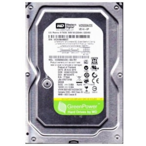 3.5" HDD 500GB  Western Digital WD5000AUDX  AV-GP™, IntelliPower, 32Mb, SATAIII, NP