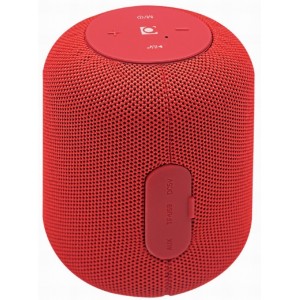 Gembird SPK-BT-15-R, Bluetooth Portable Speaker, 5W RMS, Bluetooth v.5.1, Built-in microphone, microSD, built-in lithium battery - 1200 mAh, FM-radio: power and audio cables are anntena, Red