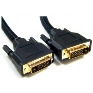  Cable DVI - 2m - Brackton "Basic" DVI-SKB-0200.B, 2 m, DVI-D cable 24+1, dual-link, m/m, double-shielded, plastic plugs, golden contacts, dust caps