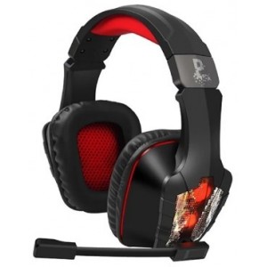 Gaming Headset Qumo Protector, 30 & 40mm drivers, 20-20000Hz, 120db, 362g., RGB, 3.5mm+USB