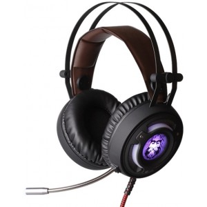 Gaming Headset Qumo Avalon, 50mm drivers, 7 color backlight, 3.5mm+USB