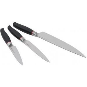 Knife set Polaris PRO collection-3SS, 3 knives. ICE HARDENING technology. black 