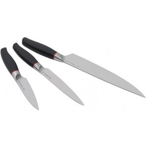 Knife set Polaris PRO collection-3SS, 3 knives. ICE HARDENING technology. black