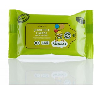 Servetele umede p/copii "Victoras", 15buc.