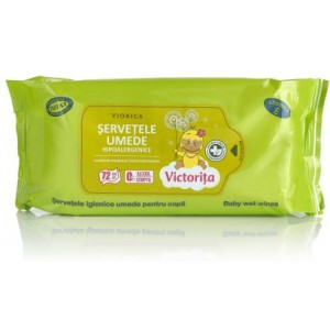 Servetele umede p/copii "Victorita", 72buc