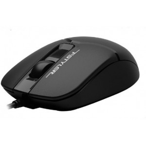 Mouse A4Tech FM12S, Optical, 1000 dpi, 3 buttons, Ambidextrous, 4-Way Wheel, Black, USB