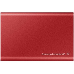 .500GB (USB3.2/Type-C) Samsung Portable SSD T7 , Red (85x57x8mm, 58g, R/W:1050/1000MB/s)