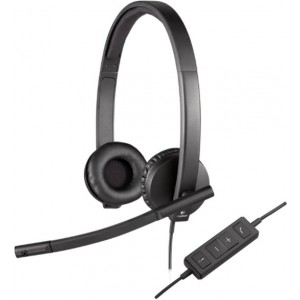 Logitech USB Stereo Headset H570e, Business Headset: 31.5 Hz - 20 kHz, Microphone: 100 Hz - 18 kHz, In-line audio controls, USB