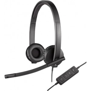 Headset Logitech H570E, Mic, USB, P/N 981-000571 