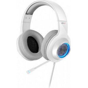 Edifier G4 White / Gaming On-ear headphones with microphone, 7.1 , Vibration for a more immersive experience, Built-in retractable microphone, RGB light, Noise isolating, Dynamic driver 40 mm, Frequency response 20 Hz-20 kHz, USB