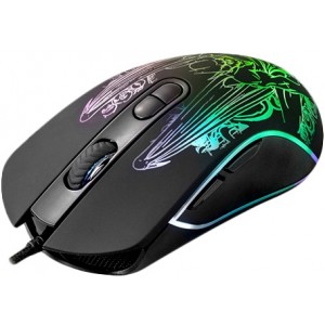 Gaming Mouse Qumo Gothic, Optical,200-3200 dpi, 7 buttons, Ambidextrous, RGB, USB