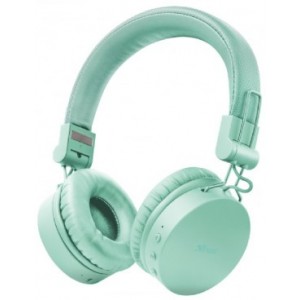 Trust Tones Bluetooth Wireless Headphones, 40mm drivers, 25 hours playtime on a single charge, included 3.5mm cable, Turquoise