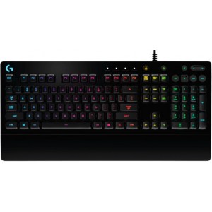 Logitech Gaming Keyboard G213 Prodigy with Lightsync RGB, Spill-Resistant, Palmrest & Adjustable Feet, Media Controls