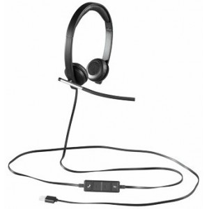   Logitech USB Headset H650e Dual, Bi-directional ECM noise-canceling mic Freq. resp: 100 Hz - 10 KHz Sensitivity: -45 dB +/- 3 dB, 2.5m cable, 981-000519 (casti cu microfon/наушники с микрофоном)