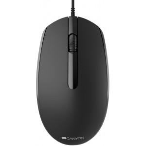 Mouse Canyon M-10, Optical, 1000dpi, 3 buttons, Ambidextrous, Black, USB