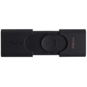 32GB USB3.2  Kingston DataTraveler Duo, USB-A + USB-C, Innovative dual slider casing (Read 100 MByte/s, Write 15 MByte/s)