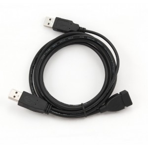 Cable USB CCP-USB22-AMAF-6, Dual USB 2.0 A-plug A-socket 1.8m extension cable