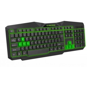 Keyboard Esperanza TIRONS  EGK201B Green - US Layout / Gaming, Illuminated