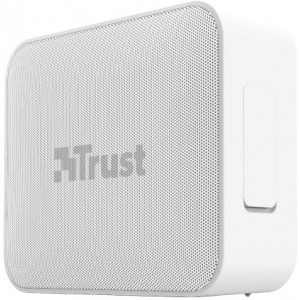 Trust Zowy Compact Bluetooth Wireless Speaker 10W, Waterproof IPX7, Up to 12 hours, Link two speakers wirelessly to boost your party, microSD or 3.5mm aux input, built-in microphone, White