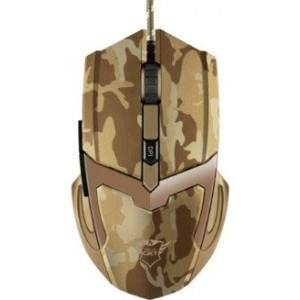 Trust Gaming GXT 101D GAV Mouse - Camo Brown, 600 - 4800 dpi, 6 button, Ergonomic & comfortable design, 1,8 m USB