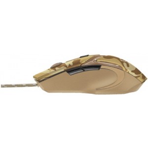 Trust Gaming GXT 101D GAV Mouse - Camo Brown, 600 - 4800 dpi, 6 button, Ergonomic & comfortable design, 1,8 m USB