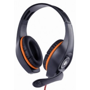 Gembird Gaming Headset GHS-05-O, 40mm driver, 20-20000Hz, 32 Ohm, 102 db, 0.250g, 3.5mm, Black/Orange