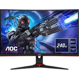 27.0" AOC VA LED C27G2ZU/BK Curved Black (0.5ms, 3000:1, 300cd, 1920x1080, 178°/178°, Refresh Rate 240Hz, 1800R, AMD FreeSync Premium, sRGB 120, HDMI2.0x2, DisplayPort, Audio Line-out, Heigh Adjustment, Speaker 2 x 2W, USB Hub: 4 x USB3.2, VESA)