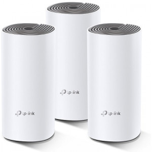 TP-LINK Deco E4 (3-pack)  AC1200 Mesh Wi-Fi System, 2 LAN Port, 867Mbps on 5GHz + 300Mbps on 2.4GHz, 802.11ac/b/g/n, Wi-Fi Dead-Zone Killer, Seamless Roaming with One Wi-Fi Name, Antivirus, Parental Controls