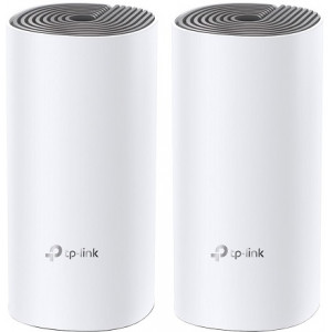 TP-LINK Deco E4 (2-pack)  AC1200 Mesh Wi-Fi System, 2 LAN Port, 867Mbps on 5GHz + 300Mbps on 2.4GHz, 802.11ac/b/g/n, Wi-Fi Dead-Zone Killer, Seamless Roaming with One Wi-Fi Name, Antivirus, Parental Controls