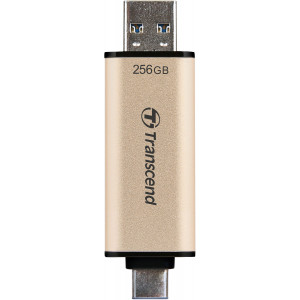 256GB USB3.1/Type-C Flash Drive  Transcend JetFlash 930C, Gold, Classic Cap, OTG (R/W:420/400MB/s)
