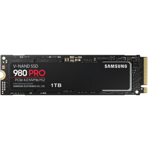 M.2 NVMe SSD 1.0TB Samsung SSD 980, PCIe3.0 x4 / NVMe1.4, M2 Type 2280 form factor, Seq. Read: 3500 MB/s, Seq. Write: 3000 MB/s, Max Random 4k: Read /Write: 500K/480K IOPS, Samsung Pablo Controller, 512MB LPDDR4, V-NAND 3-bit MLC
