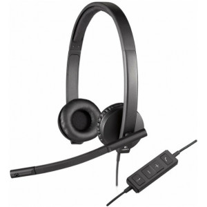 Logitech USB Stereo Headset H570e, Headset: 31.5 Hz - 20 kHz, Microphone: 100 Hz - 18 kHz, In-line audio controls, USB