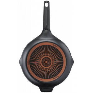 Grill Frypan Tefal E2324074, D26cm, Delicio, thermospot, black 