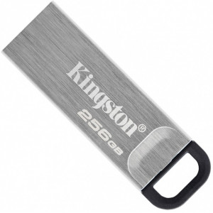 256GB USB3.2  Kingston DataTraveler Kyson Silver, Metal casing, Compact and lightweight (Read 200 MByte/s, Write 60 MByte/s)