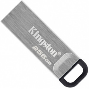 256GB USB3.2 Kingston DataTraveler Kyson Silver, Metal casing, Compact and lightweight (Read 200 MByte/s, Write 60 MByte/s)