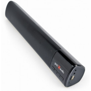 Gembird SPK-BT-BAR400-01, Bluetooth soundbar speaker with built-in microphone, RMS power output: 2 x 5W, 4 Ohm, 52 mm, 1200 mAh Li battery, FM-radio, AUX, MicroSD